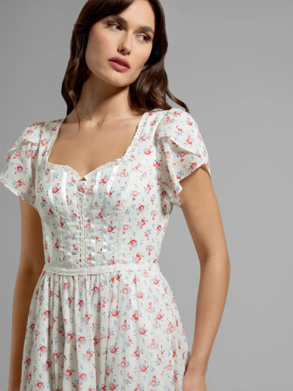 Gunne Sax ModCloth Pure Poetry Maxi Dress White Prairie Corset Size 12 Large NWT - Picture 8 of 8